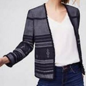 LOFT Open Fringe Jacket Blazer